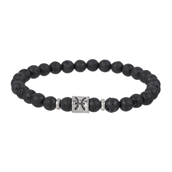 Bracelet homme en perles de lave fait main avec constellation Olivenorma