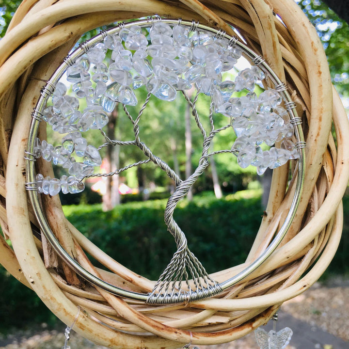 Carillon éolien en cristal d'agate arbre de vie Olivenorma