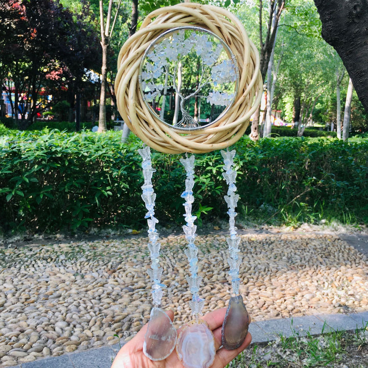 Carillon éolien en cristal d'agate arbre de vie Olivenorma