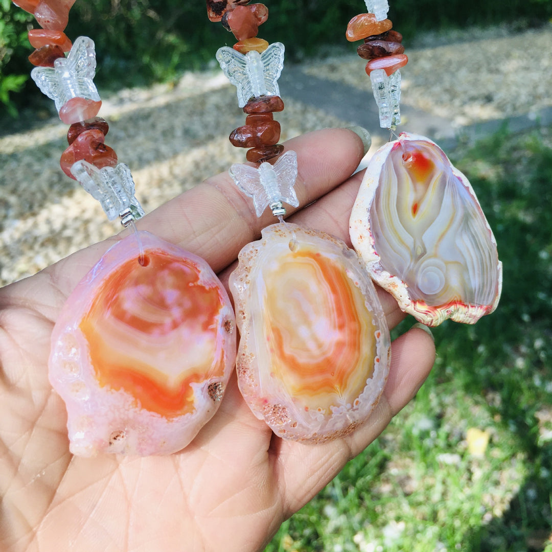 Carillon éolien en cristal d'agate arbre de vie Olivenorma