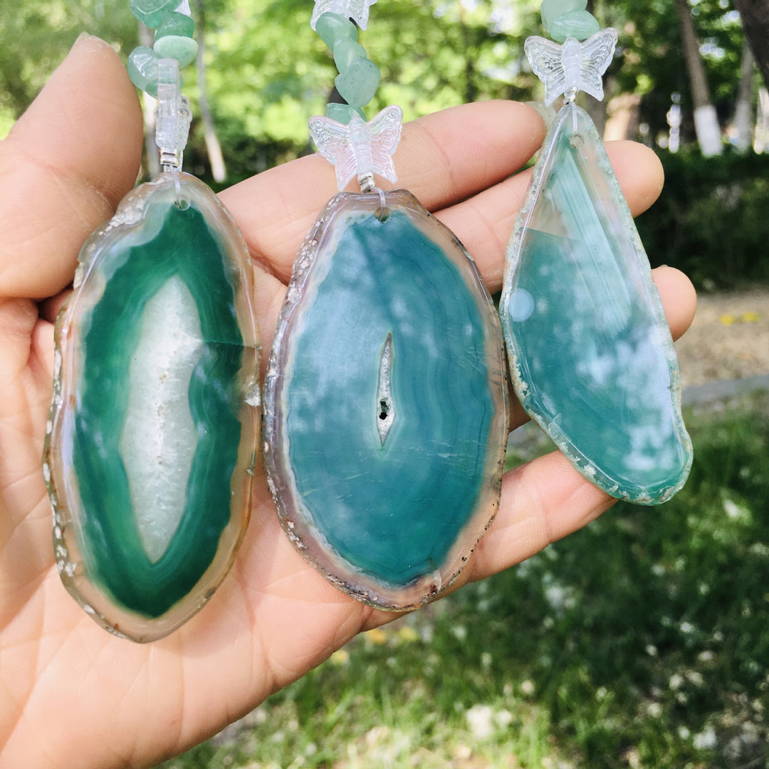 Carillon éolien en cristal d'agate arbre de vie Olivenorma