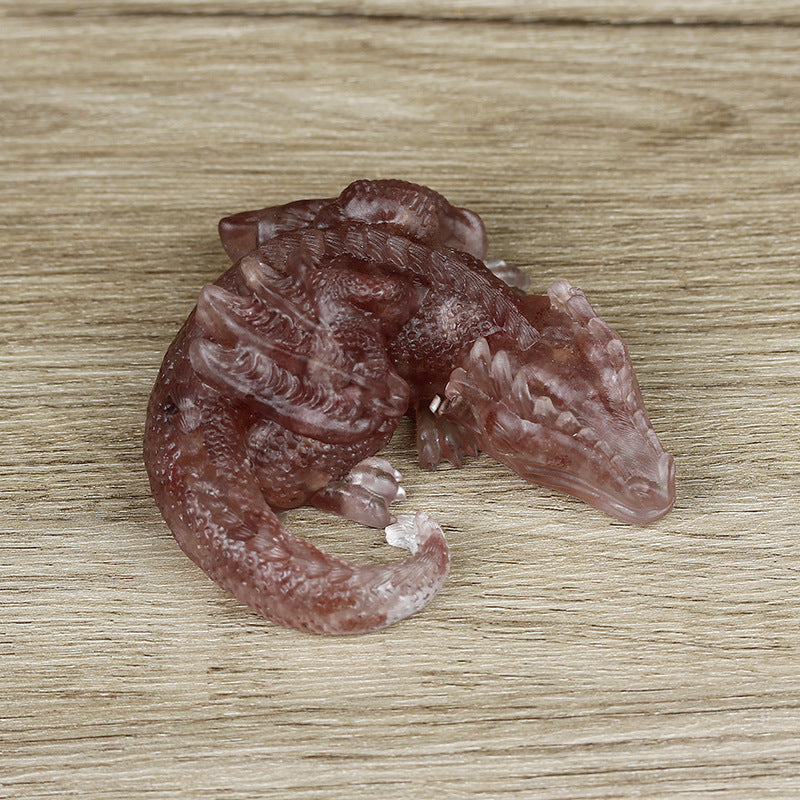 Colle de résine de gravier de cristal naturel Olivenorma Décoration de pierres précieuses de dragon