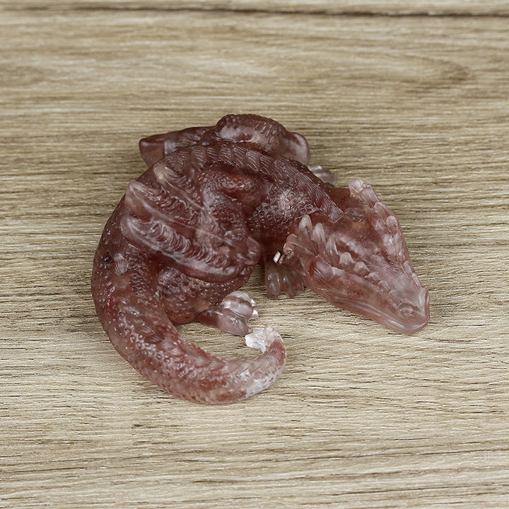 Colle de résine de gravier de cristal naturel Olivenorma Décoration de pierres précieuses de dragon