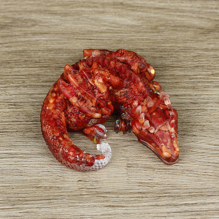 Colle de résine de gravier de cristal naturel Olivenorma Décoration de pierres précieuses de dragon