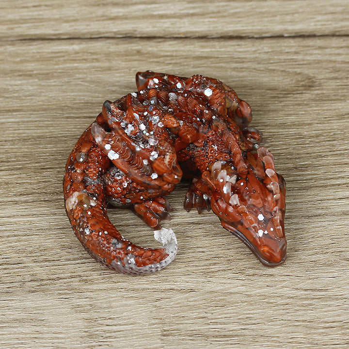 Colle de résine de gravier de cristal naturel Olivenorma Décoration de pierres précieuses de dragon