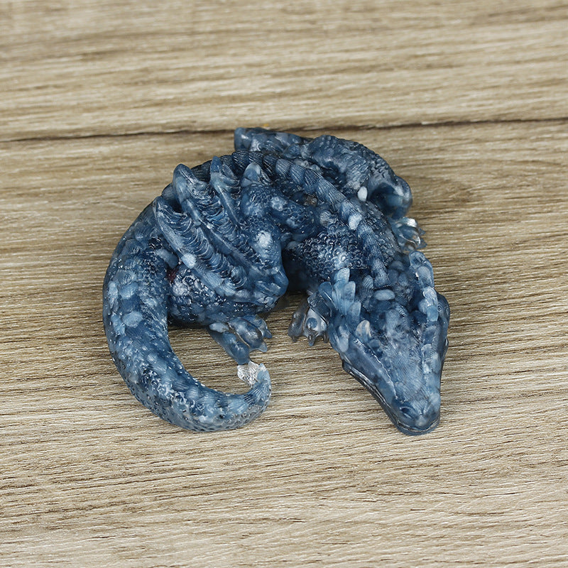 Colle de résine de gravier de cristal naturel Olivenorma Décoration de pierres précieuses de dragon