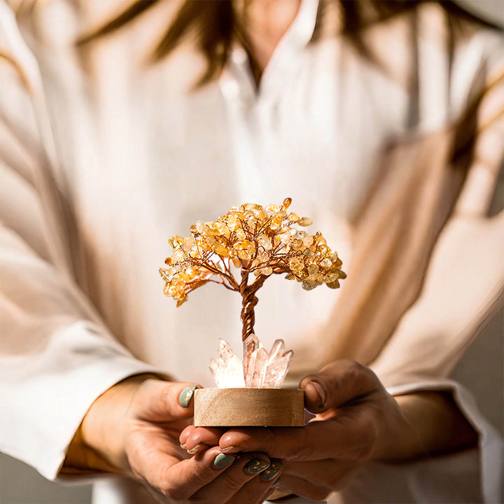 Lampe Feng Shui en cristal de citrine Olivenorma