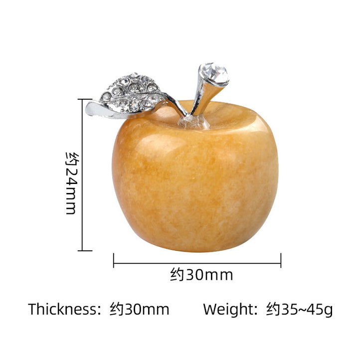 Petite pomme en cristal pour décoration d'intérieur Olivenorma
