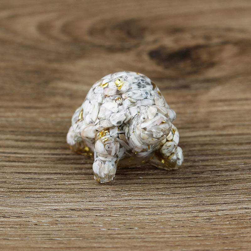 Décoration en pierre précieuse Olivenorma Eternal Journey Tortue - Coquillage de la reine - Avec carte - image 5