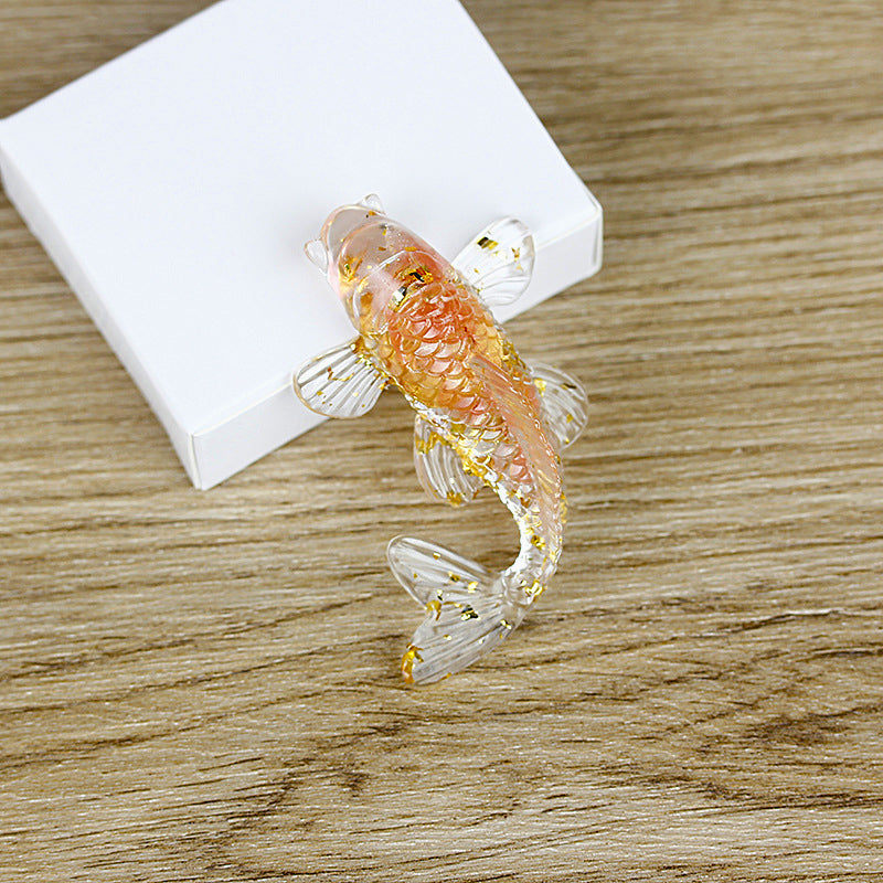 Figurine de poisson en cristal Olivenorma Ocean Harmony, décoration en pierre précieuse - Quartz rouge de fusion - Avec carte - image 14