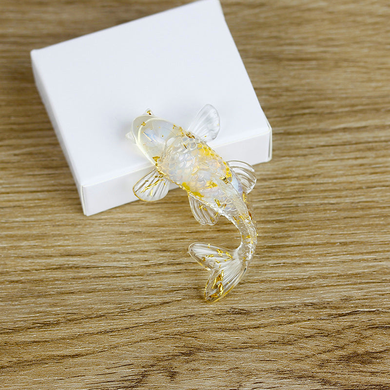 Figurine de poisson en cristal Olivenorma Ocean Harmony, décoration en pierre précieuse - Opalite - Avec carte - image 32