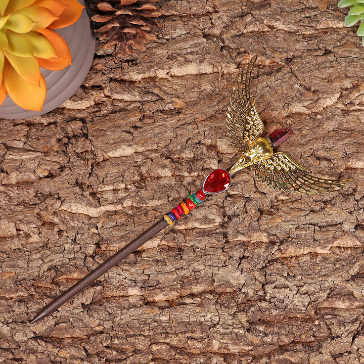 Olivenorma 18cm Baguette de fée Épingle à cheveux Baguettes en cristal d'Halloween