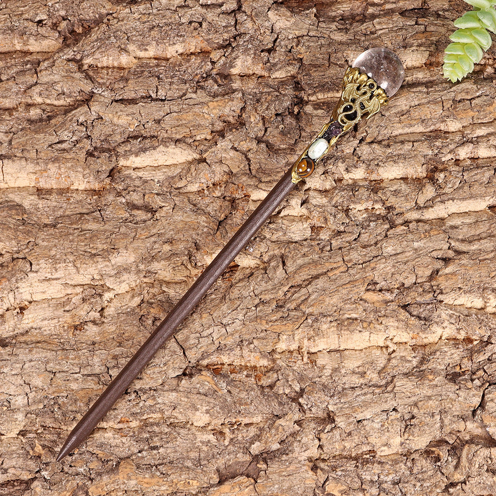 Olivenorma 18cm Baguette de fée Épingle à cheveux Baguettes en cristal d'Halloween