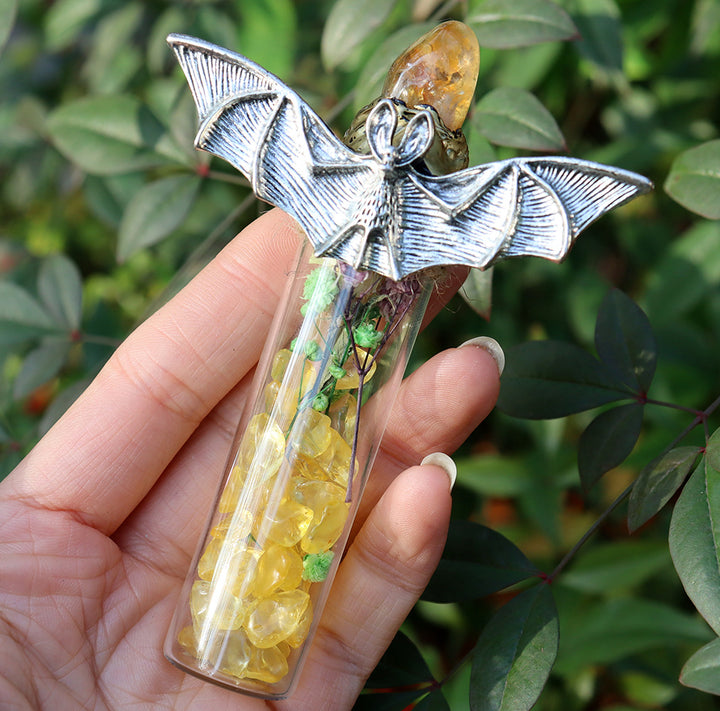 Bouteille de cristal énergétique de sorcière en gravier de cristal naturel Olivenorma