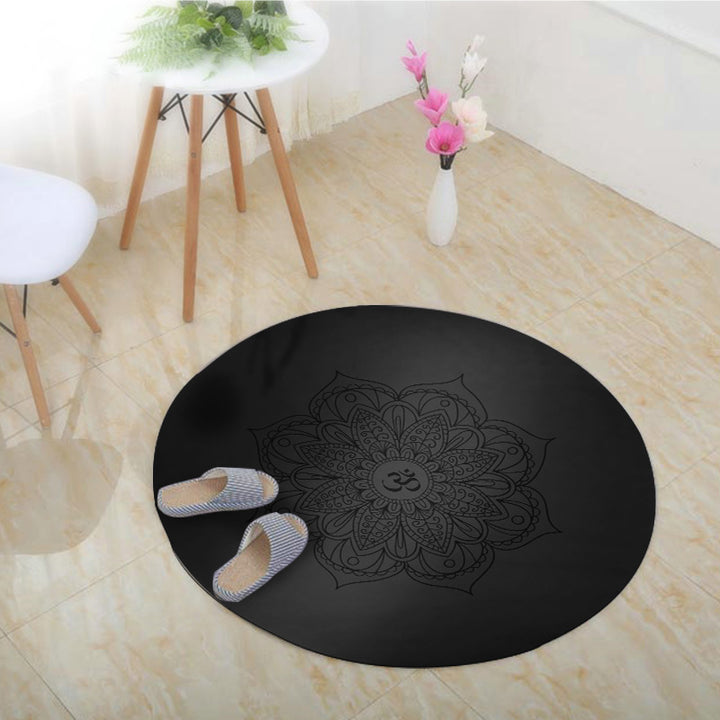 Olivenorma Tapis de Yoga Méditation Om Lotus Symbole 60 cm