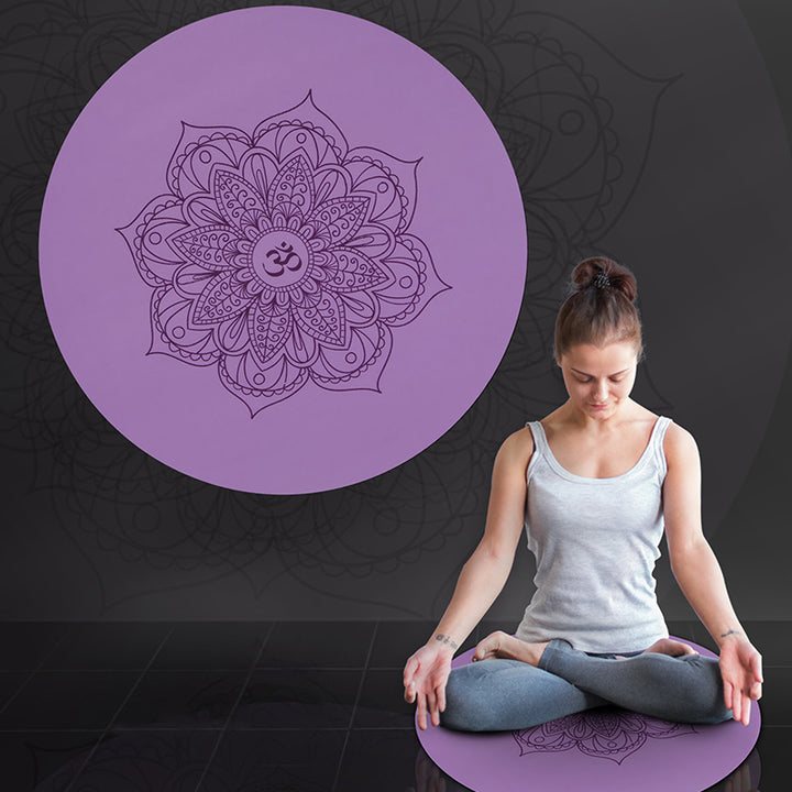 Olivenorma Tapis de Yoga Méditation Om Lotus Symbole 60 cm