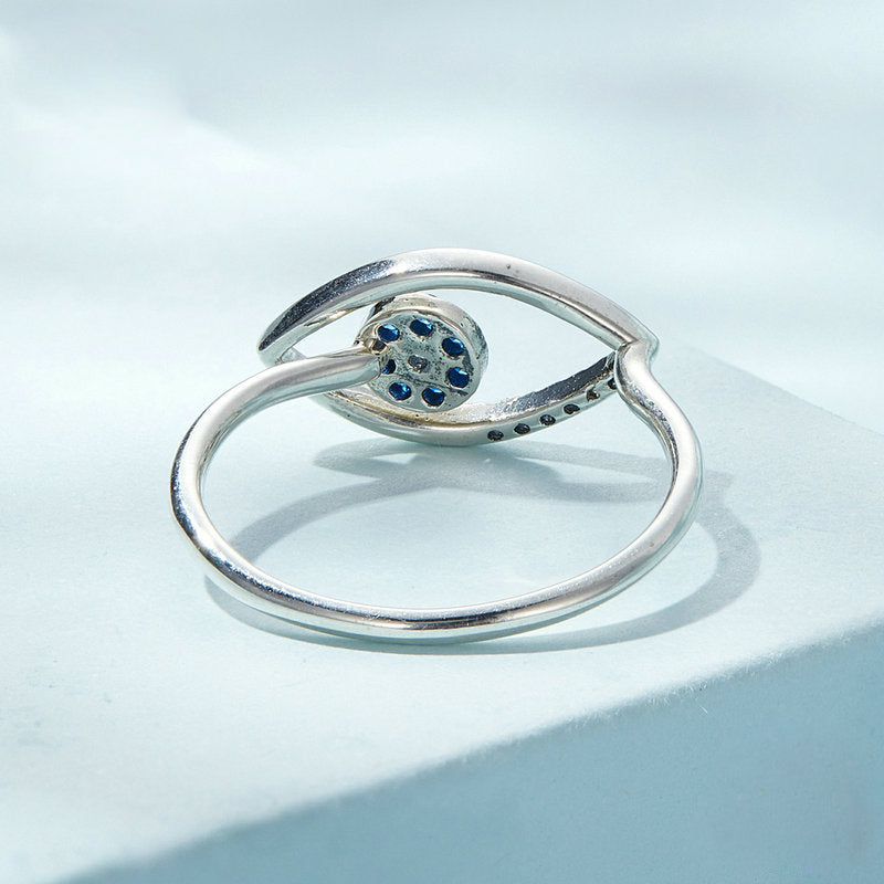 Bague ajustable Olivenorma en argent sterling S925 contre le mauvais œil