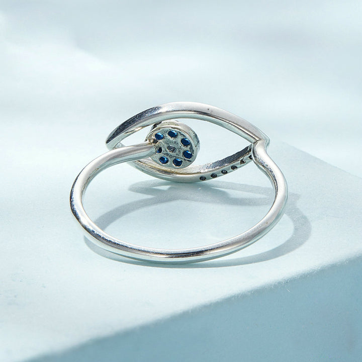 Bague ajustable Olivenorma en argent sterling S925 contre le mauvais œil