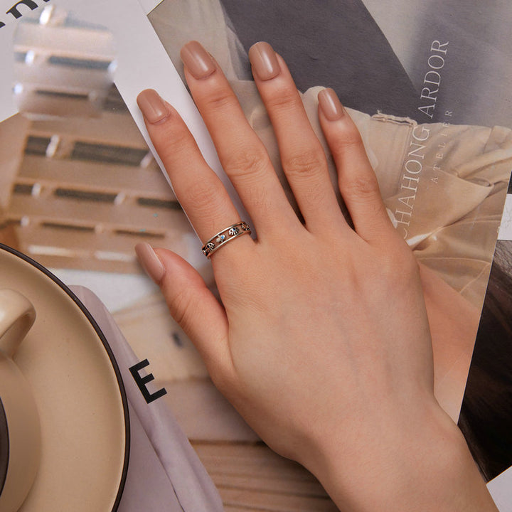 Bague Olivenorma en argent sterling S925 avec pendentif Hamsa et mauvais œil