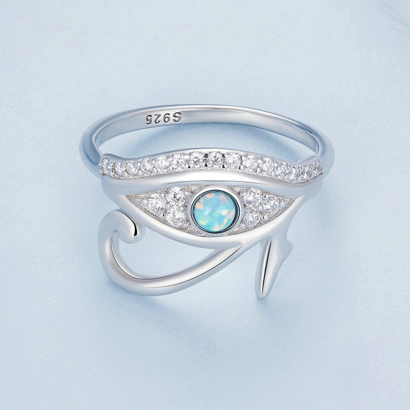 Bague Olivenorma en argent sterling S925 avec œil d'Horus