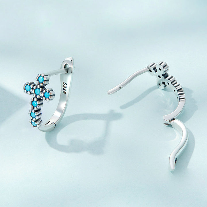 Boucles d'oreilles Olivenorma en argent sterling S925 avec turquoise