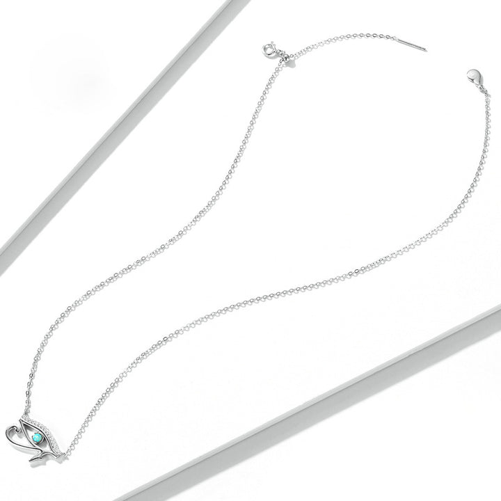 Collier Olivenorma en argent sterling S925 avec opale œil d'Horus