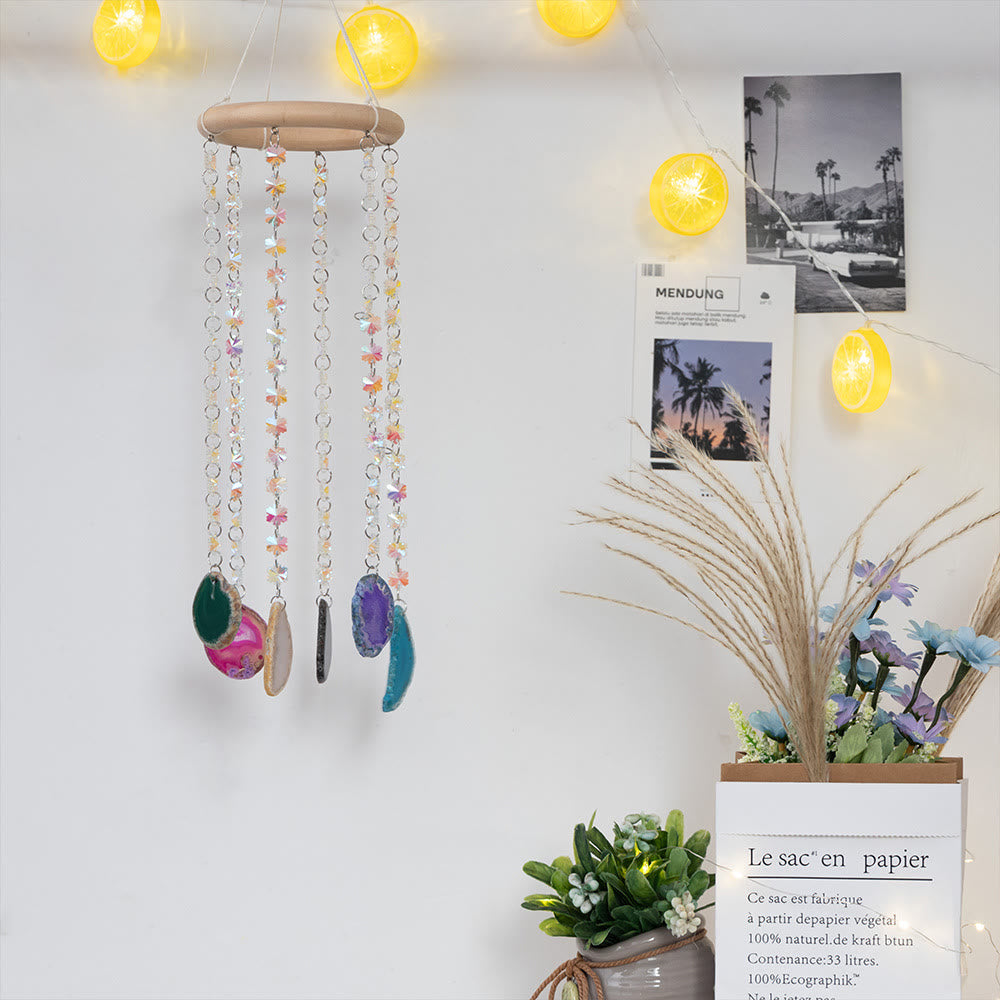 Olivenorma AB-Carillon éolien attrape-soleil en cristal d'agate coloré à suspendre