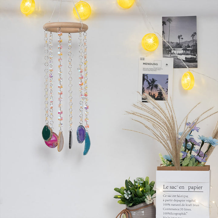 Olivenorma AB-Carillon éolien attrape-soleil en cristal d'agate coloré à suspendre