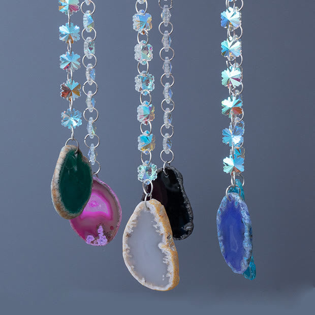 Olivenorma AB-Carillon éolien attrape-soleil en cristal d'agate coloré à suspendre