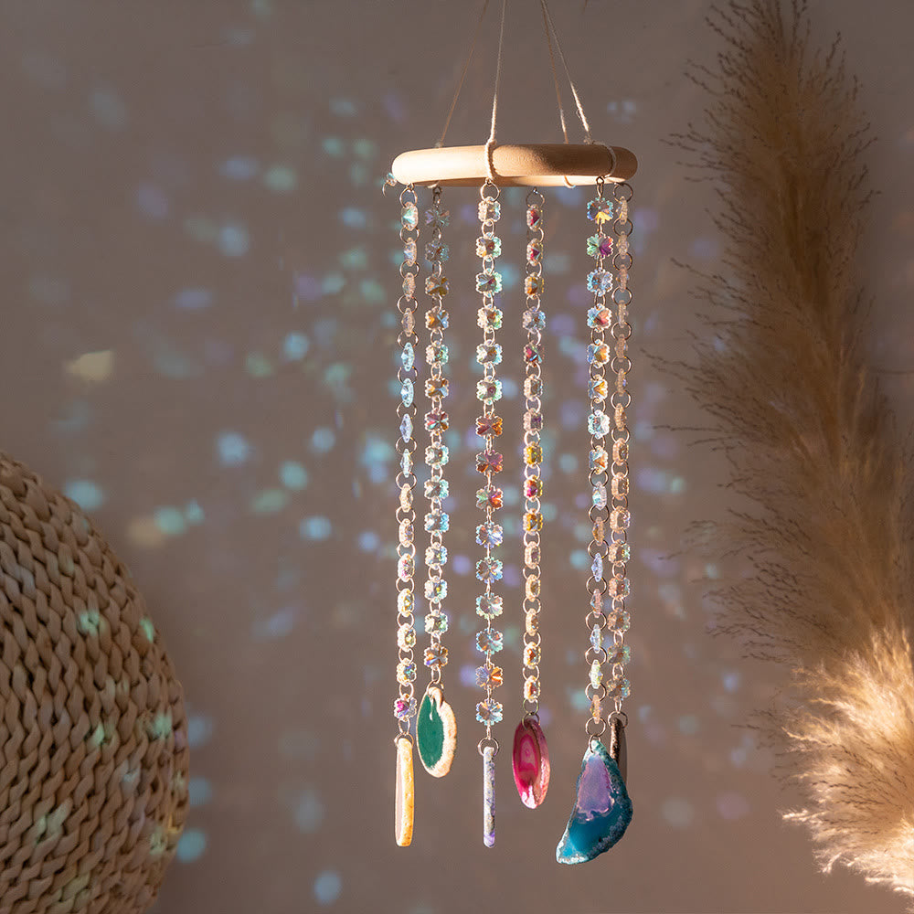 Olivenorma AB-Carillon éolien attrape-soleil en cristal d'agate coloré à suspendre