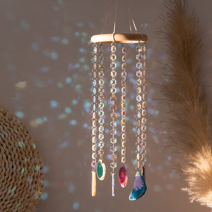 Olivenorma AB-Carillon éolien attrape-soleil en cristal d'agate coloré à suspendre