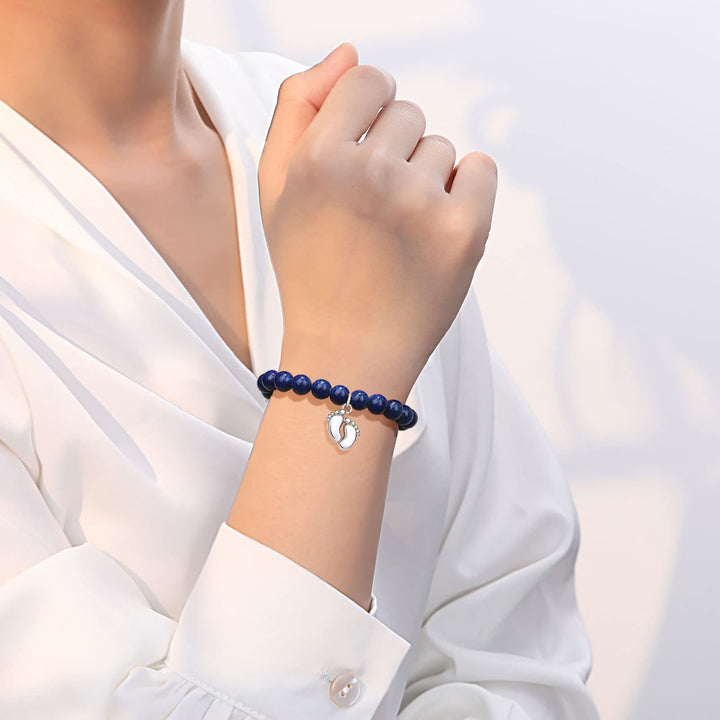 Bracelet en perles de pierre naturelle Olivenorma pour les nouvelles mamans