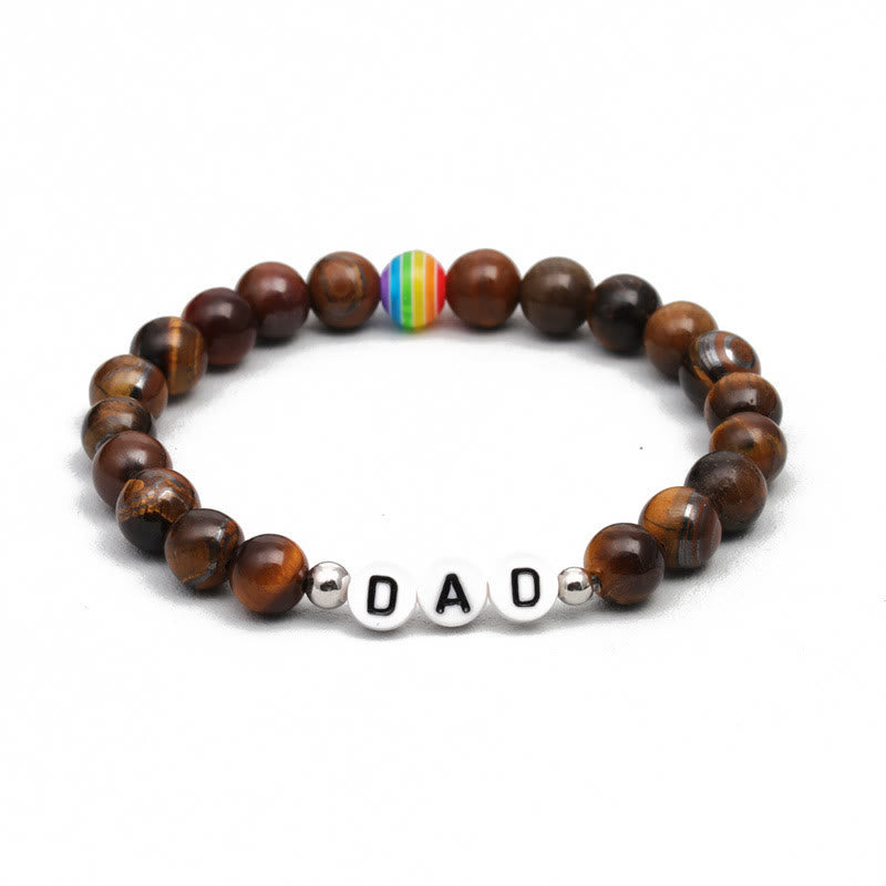 Bracelet de perles en pierre naturelle Chakra Olivenorma « DAD »