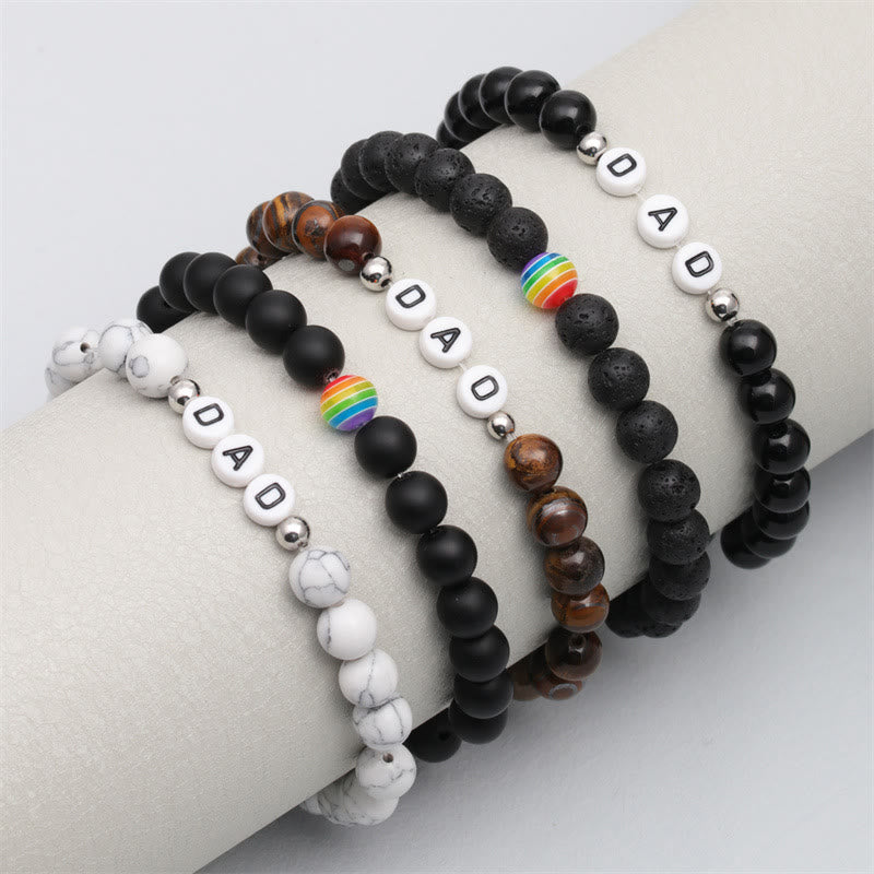 Bracelet de perles en pierre naturelle Chakra Olivenorma « DAD »