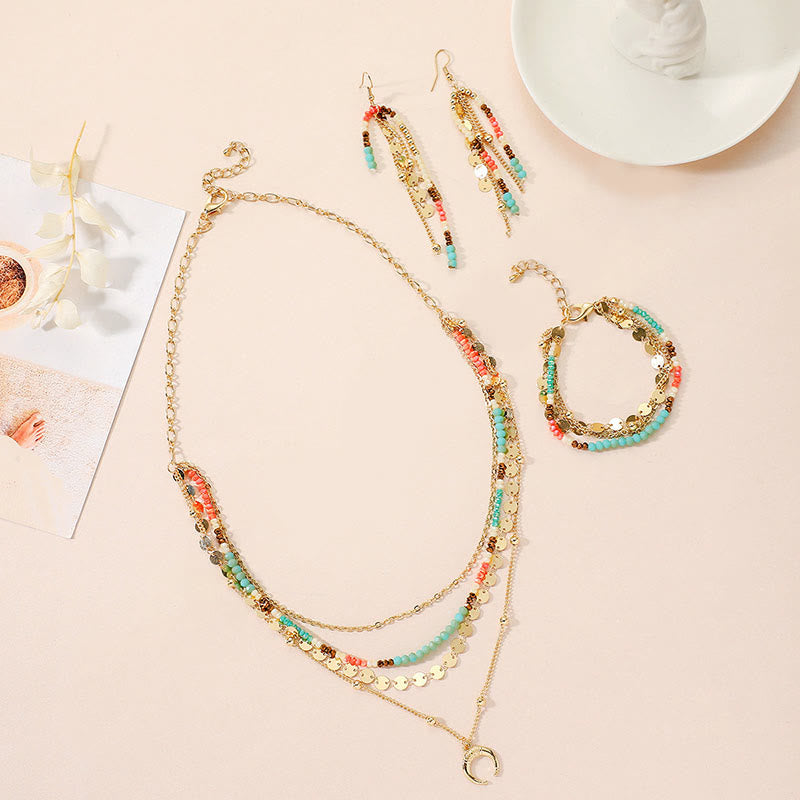 Ensemble de bijoux Olivenorma en quartz citron amazonite