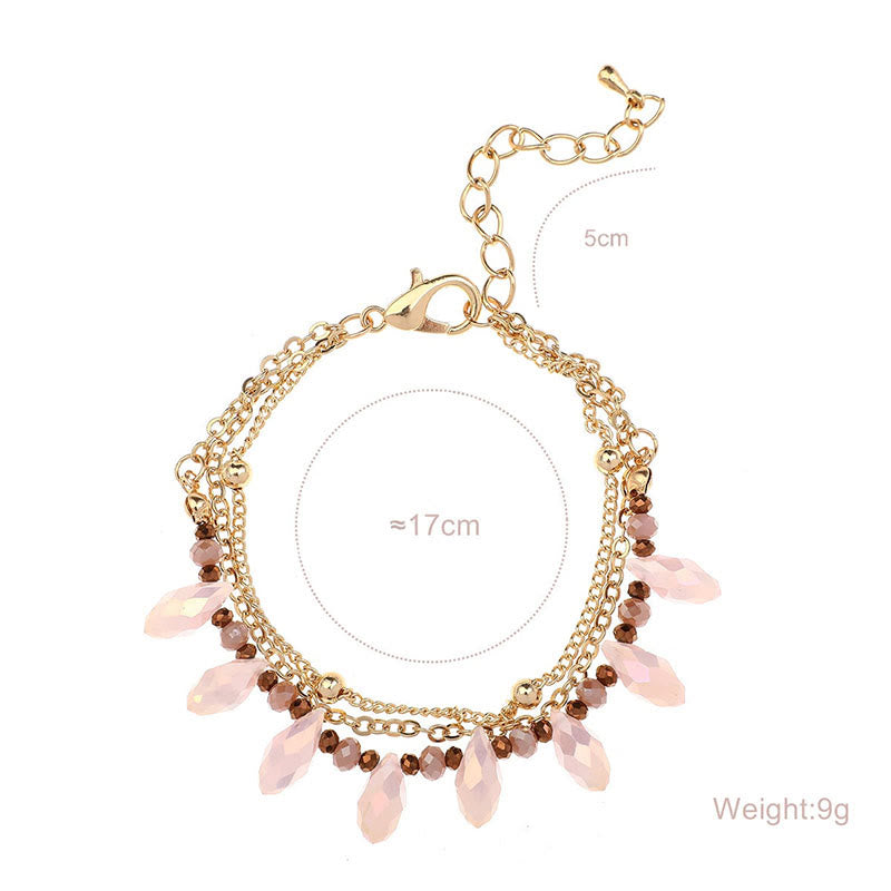 Ensemble de bijoux avec pendentif en chrysanthème opale rose Olivenorma
