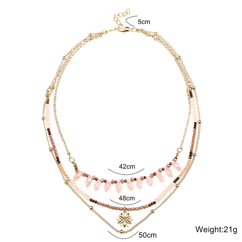 Ensemble de bijoux avec pendentif en chrysanthème opale rose Olivenorma