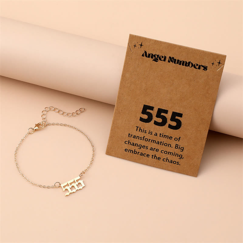 Bracelet en acier inoxydable avec chiffres angéliques Olivenorma