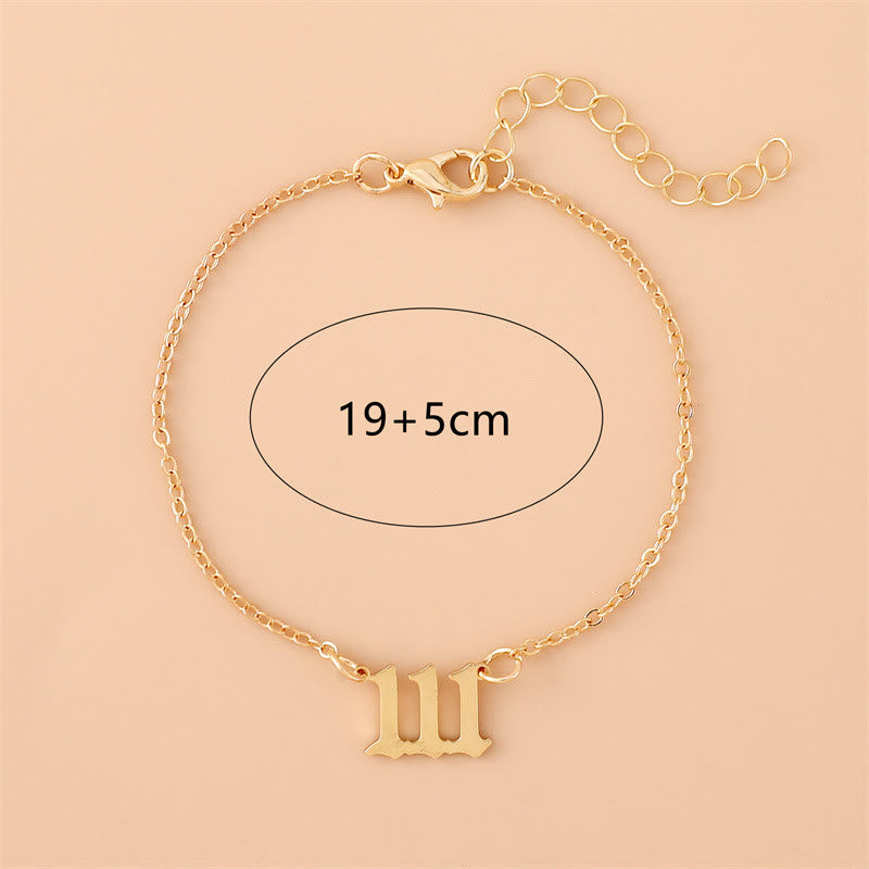 Bracelet en acier inoxydable avec chiffres angéliques Olivenorma