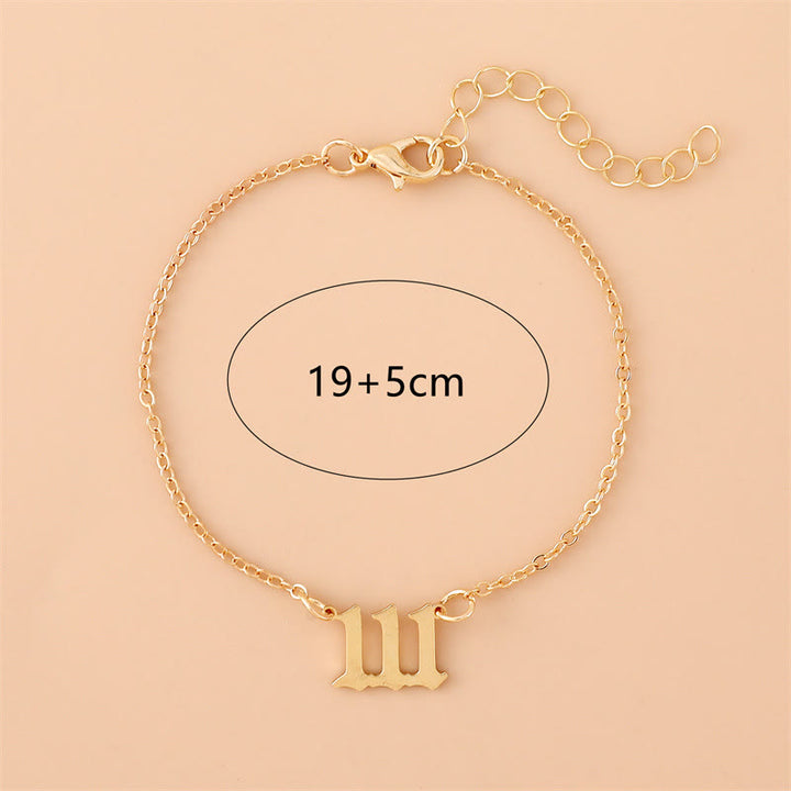 Bracelet en acier inoxydable avec chiffres angéliques Olivenorma