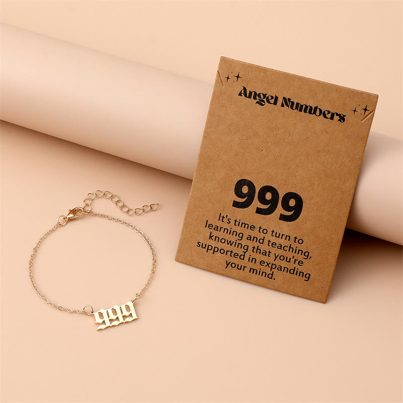 Bracelet en acier inoxydable avec chiffres angéliques Olivenorma