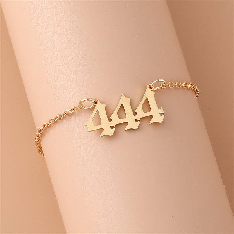 Bracelet en acier inoxydable avec chiffres angéliques Olivenorma