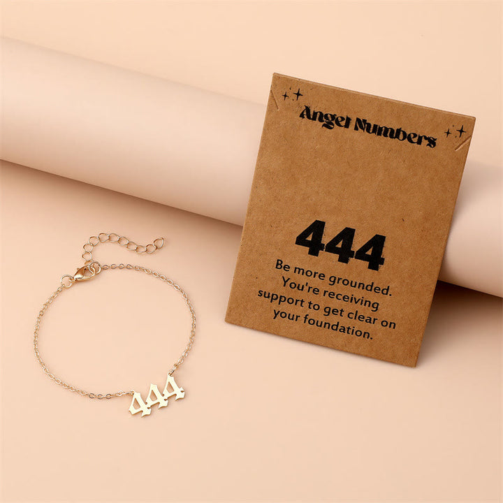 Bracelet en acier inoxydable avec chiffres angéliques Olivenorma