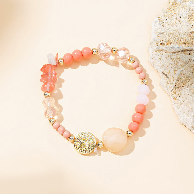 Bracelet en perles d'agate en pierre naturelle Olivenorma