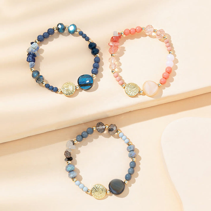 Bracelet en perles d'agate en pierre naturelle Olivenorma