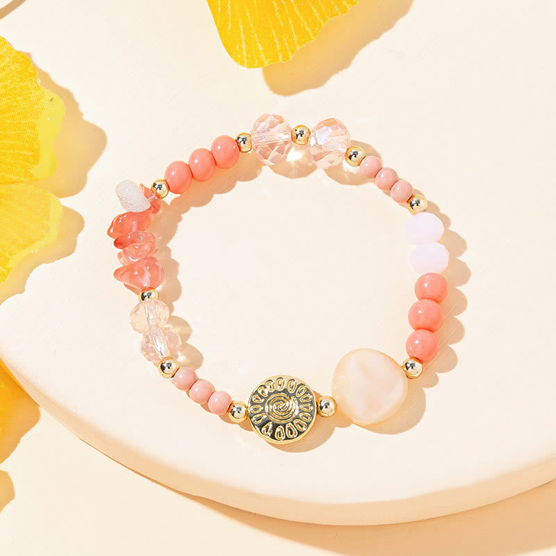 Bracelet en perles d'agate en pierre naturelle Olivenorma