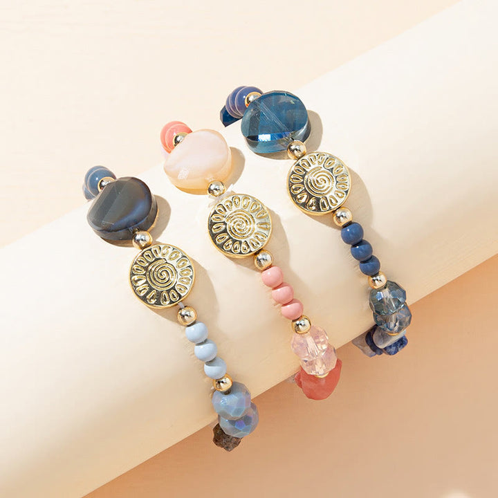 Bracelet en perles d'agate en pierre naturelle Olivenorma