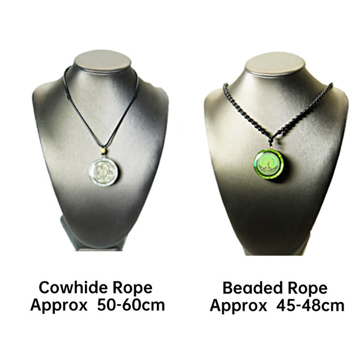 Collier amulette orgone en jaspe rouge et opale Olivenorma