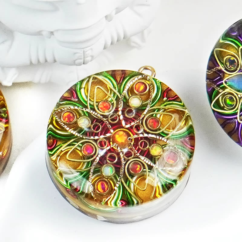 Collier d'orgone en pierre spirituelle en cristal Olivenorma Super Seven