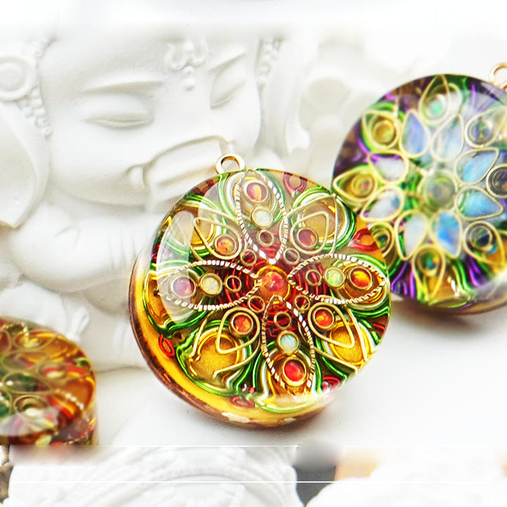 Collier d'orgone en pierre spirituelle en cristal Olivenorma Super Seven